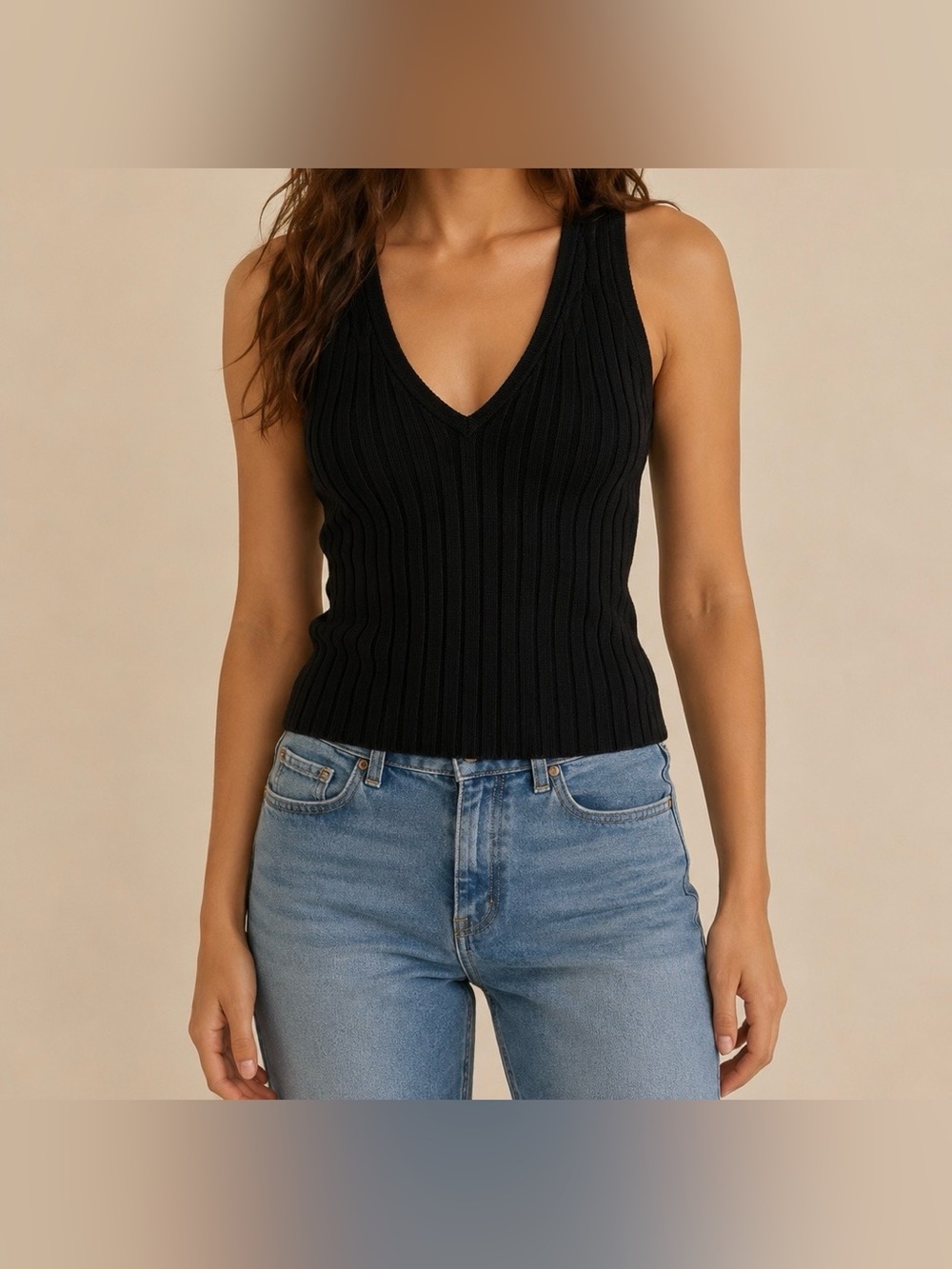Classiques Entier Y2K Silk Ribbed Halter Top Black Size L